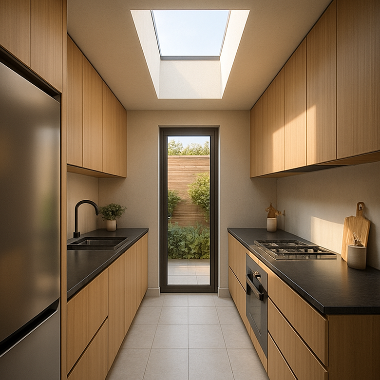 Desain Minimalis Skylight Natural Lighting rumah tipe 21
