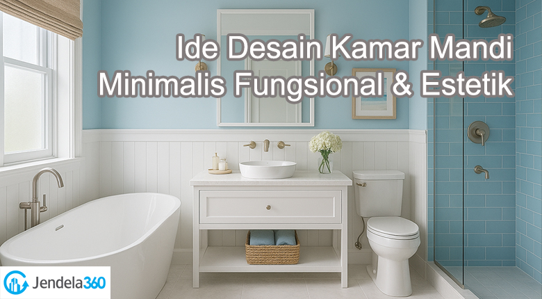 ide desain kamar mandi minimalis fungsional estetik