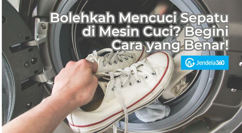mencuci sepatu di mesin cuci