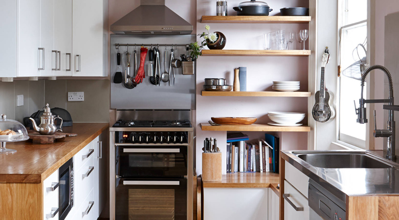 desain dapur sempit memanjang