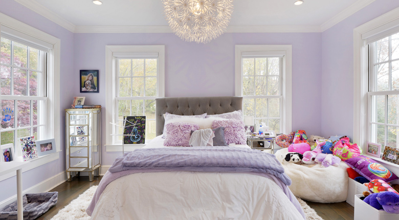 desain kamar tidur warna ungu